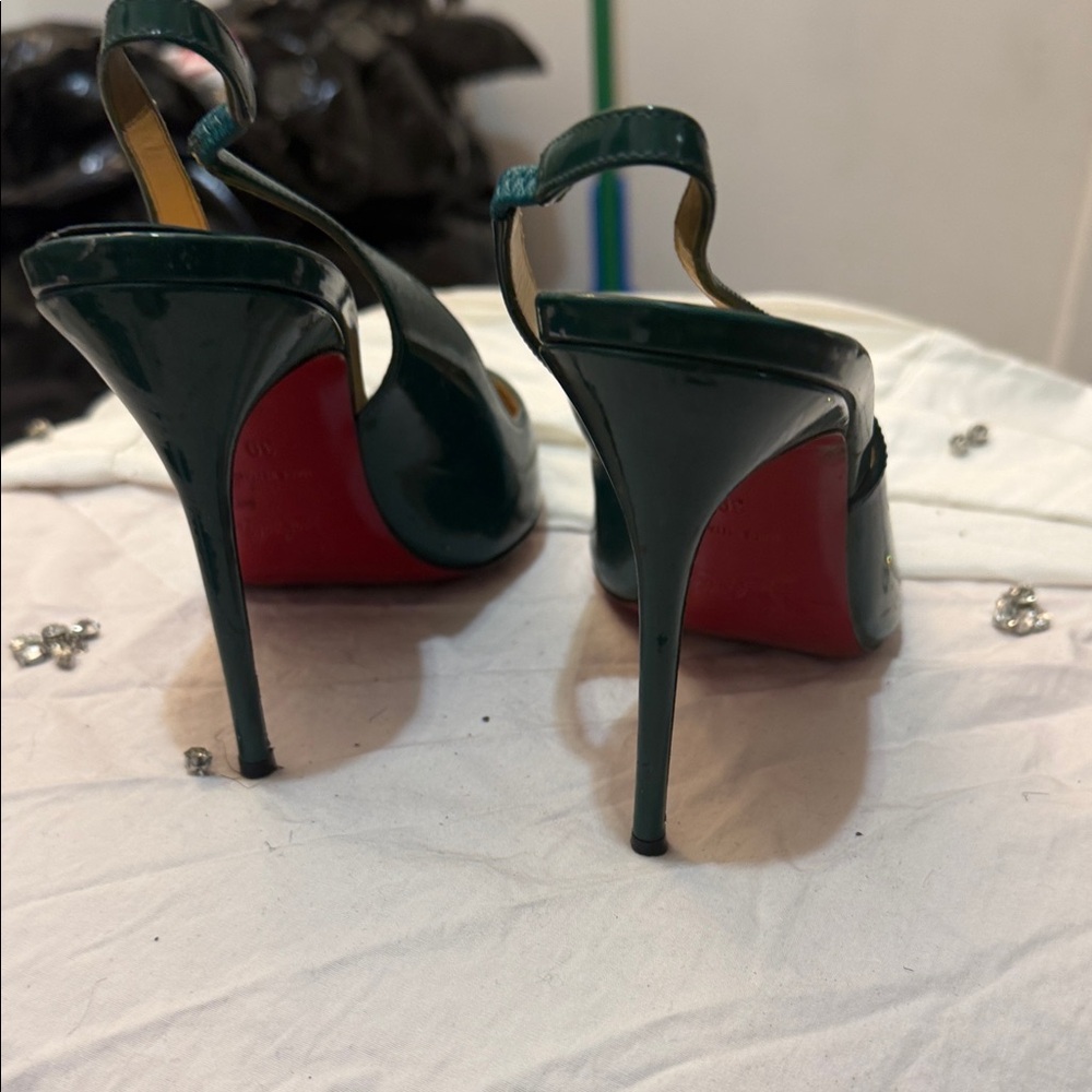 Christian Louboutin Green and Red Heels